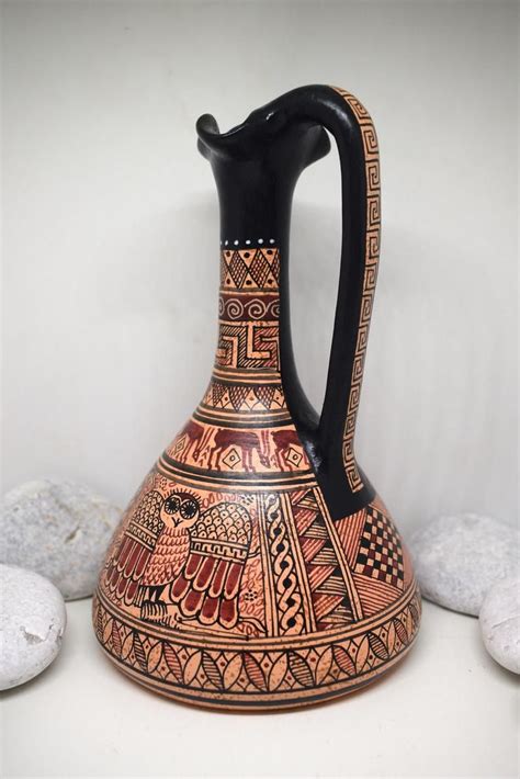 Ancient Greek Ceramic Vase Of The Geometric Period Handmade Etsy