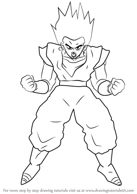 Another free manga for beginners step by step drawing video tutorial. Step by Step How to Draw Vegito from Dragon Ball Z : DrawingTutorials101.com | Dragon ball z ...