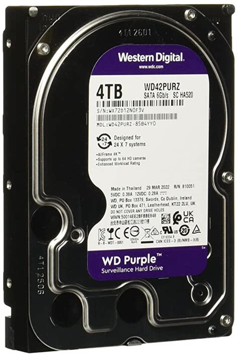 Buy Western Digital 4tb Wd Purple Surveillance Internal Hard
