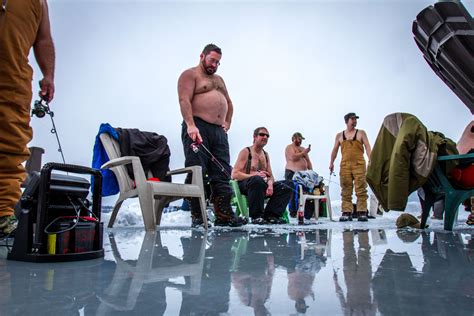 Photos Of Shirtless Ice Fishing On Lake Ontario Vice
