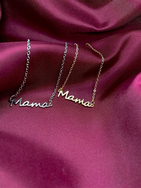 Mama Necklace New Mom Gift Gold Mama Necklace Silver Mama Necklace