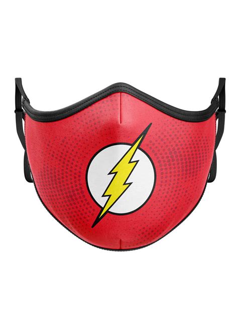 The Flash Classic Logo Official Dc Comics Face Masks Redwolf