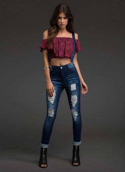 High Waisted Suspender Skinny Jeans Forever21 2052289795