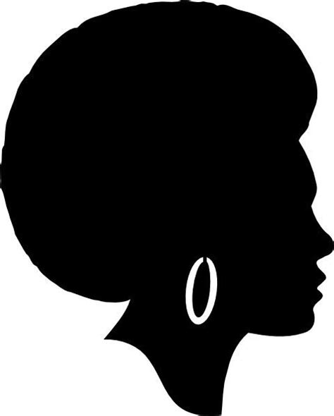 Free Woman Silhouette Clip Art Black Female Afro Silhouette Clip Art
