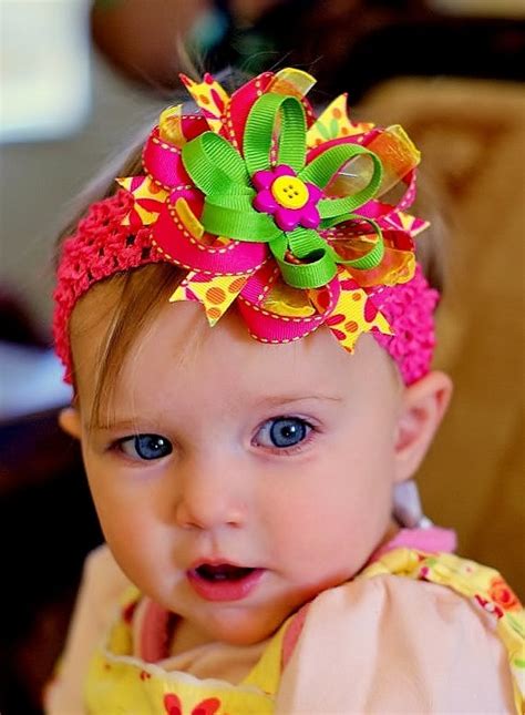 Choose any type of ribbon you like and form it into a bow. Pin by Jennifer Ridings on hairbows | Baby hair bows ...