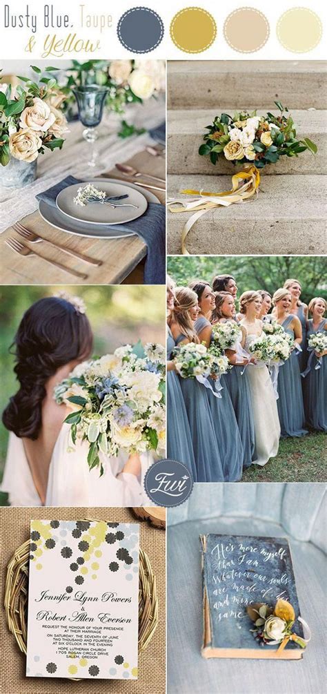 Dusty Blue And Gold Wedding Theme Moes Collection