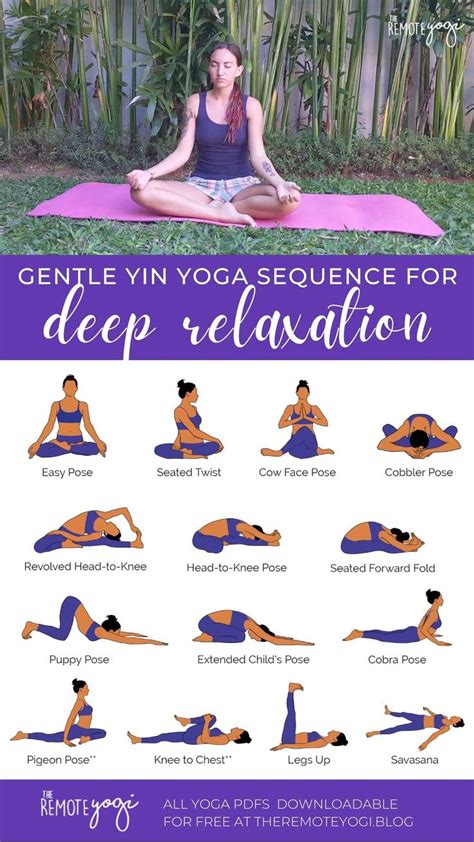Yin Yoga Sequence For Deep Relaxation Video Video Yin Yoga Yin Yoga Sequence Yoga Videos