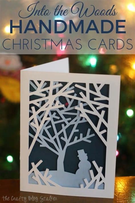 The best tutorial for how to make a shirt with a cricut! How to Make Into the Woods Handmade Christmas Cards