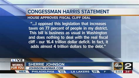 Andy Harris Statement On Fiscal Cliff House Bill Youtube