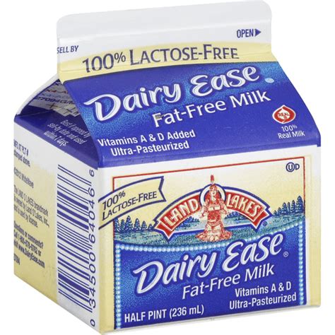Land O Lakes Dairy Ease Milk Fat Free 100 Lactose Free Milk