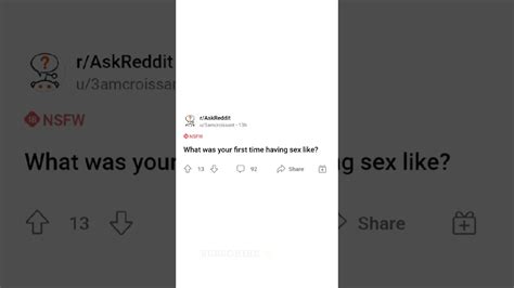 What Was Your First Time Having Sex Like Youtube
