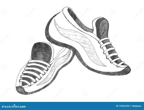 Sport Shoes Drawing Stock Illustration Illustration Of Isolated 15322292