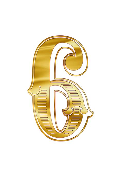 Stylish Printable Numbers 0 9 Gold P2