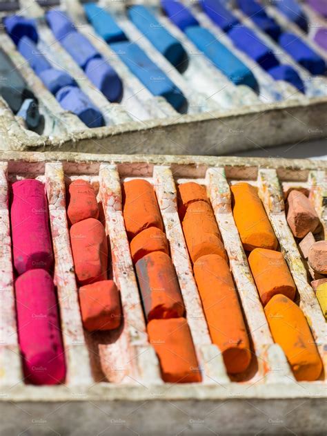 Pastel Crayons High Quality Stock Photos Creative Market