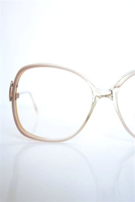 White Pearl Eyeglasses Womens Oversized 1980s Glasses Etsy