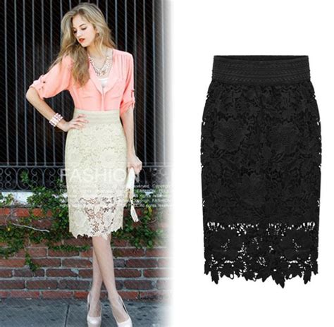 2016 New Spring Fashion Women Skirt Package Hip Slim Was Thin Lace Skirt Free Shipping In Skirts