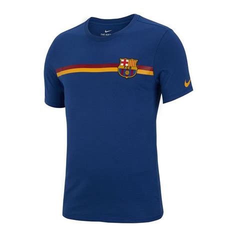 Nike Fc Barcelona Crest Tee T Shirt Blau F455 Replicas T Shirts