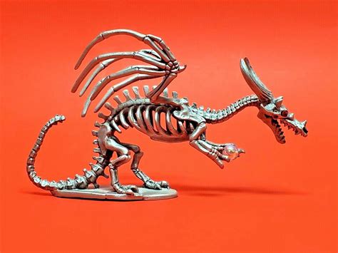 Skeletal Dragon Skeleton Pewter Figurine Rawcliffe Grenadier J Guthrie