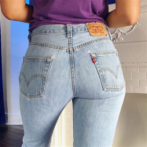 Vintage Light Wash Levis 501 In Size 27 Featuring A Raw Hemline 98