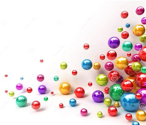 Shiny Colorful Balls Abstract Background Stock Illustration