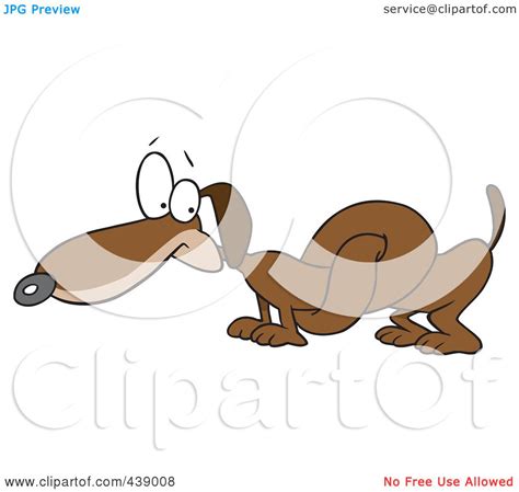 Royalty Free Rf Clip Art Illustration Of A Cartoon Knotted Wiener Dog