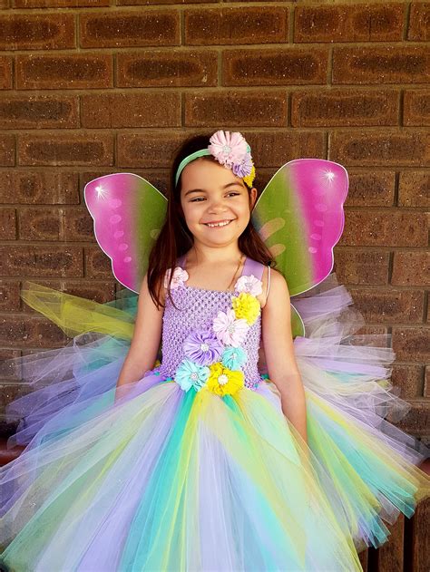 Pastel Fairy Tutu Dress Fairy Birthday Themes Girl Dress Up Etsy