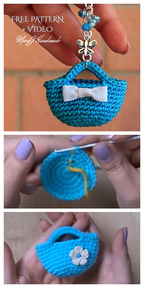 Mini Bag Keychain Free Crochet Patterns Diy Magazine