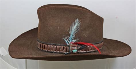 Vintage Stetson 3x Beaver Brown Hat Size 6 78 Leather Band Feathers