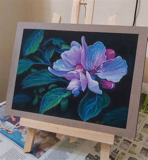 Oil Pastels For Flowers Blending And Layering