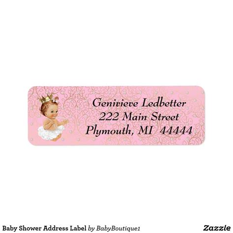 Baby Shower Address Label Zazzle Com Baby Shower Custom Gift Tags