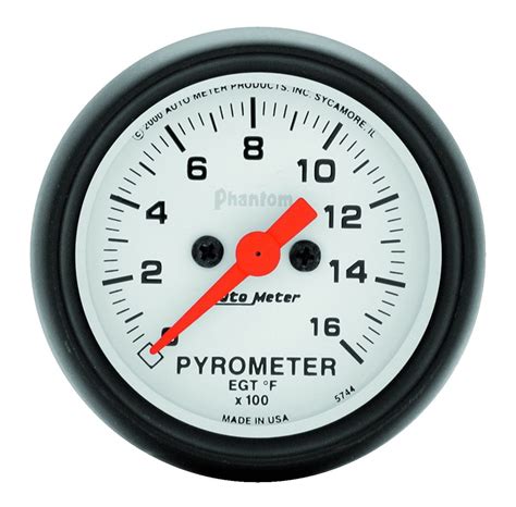 Autometer 5744 Phantom Electric Pyrometer Gauge Kit