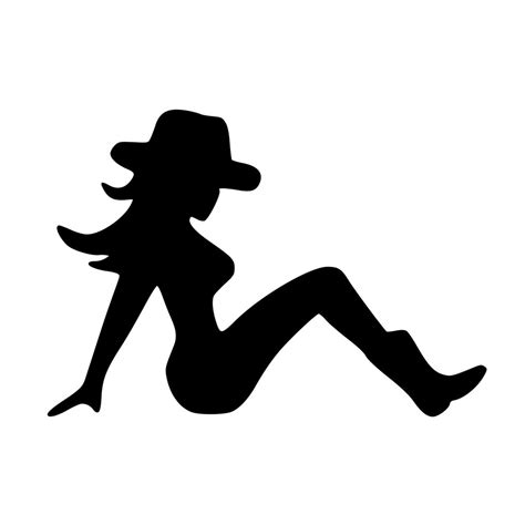 Mudflap Cowgirl Vinyl Decal Sticker Trucker Girl Lady Etsy