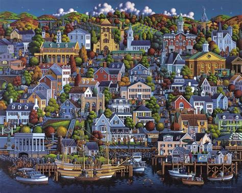 Plymouth Fine Art American Painting Puzzle Art City