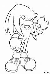 Knuckles Lineart Ccn sketch template