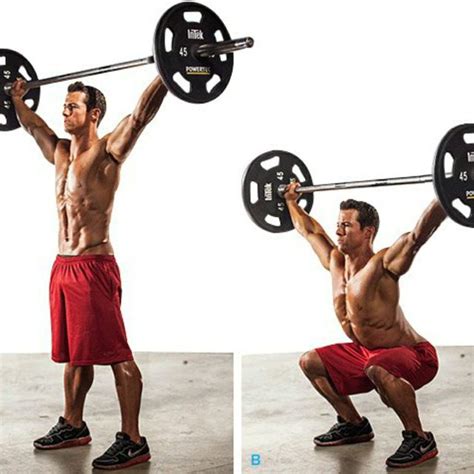 Overhead Barbell Squat By Odin S Exercise How To Skimble