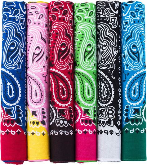 coveryourhair tie dye bandana paisley bandanas colorful bandanas 6 pack cotton