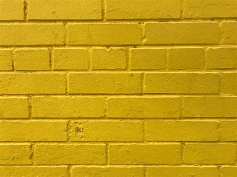 Free Photo Yellow Brick Wall Aged Surface Rectangle Free