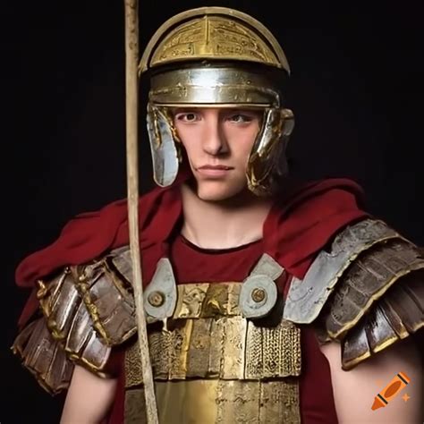 Portrait Of A Handsome Young Roman Soldier
