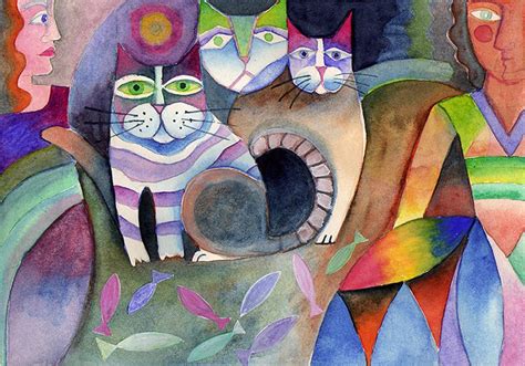 Three Cats By Karincharlotte On Deviantart Cat Art Cat Colors Cat