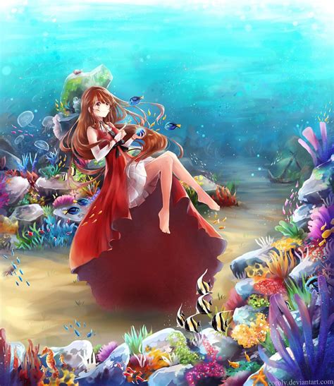 Underwater By Coroly On Deviantart Character Drawing Anime Scenery