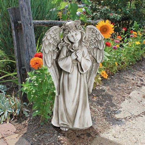 Design Toscano Divine Messenger Memorial Garden Angel Statue Walmart Com