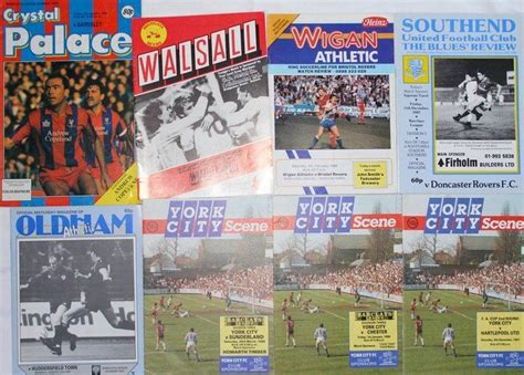 Set Of The 16 Official Programmes English Leagues 1982 1988