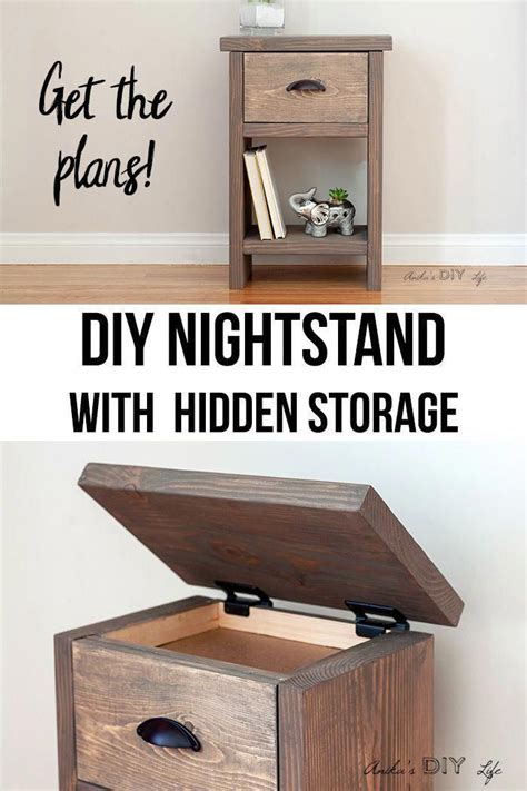 Easy Diy Nightstand With Hidden Compartment Diy Nightstand