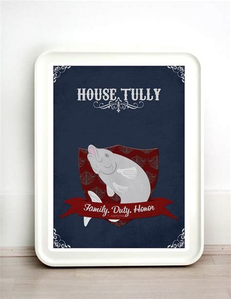 Game Of Thrones House Tully Many Sizes Modern By Teacuppiranha Tully