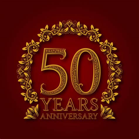 Royalty Free 50th Wedding Anniversary Clip Art Vector Images