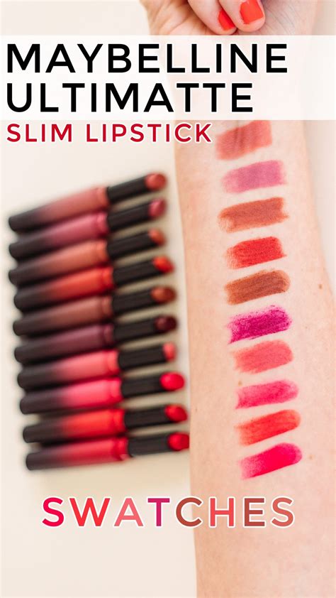 Maybelline Ultimatte Slim Lipstick Swatches Meg O On The Go