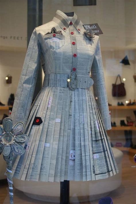 20 Creative Newspaper Craft Fashion Ideas Hative Recycled Dress