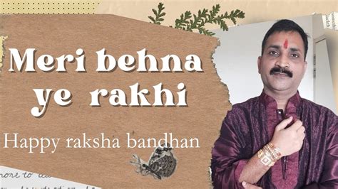 Meri Behna Ye Rakhi Song Cover By Rajesh Pandey Raksha Bandhan