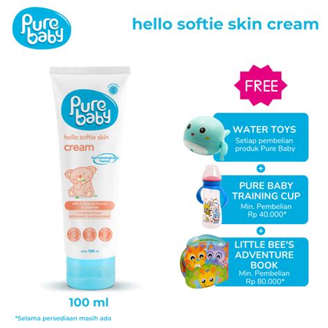 Pure Baby Hello Softie Skin Cream 100 Ml Krim Pelembab Kulit Bayi