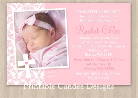 baby christening invitation templates